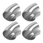 4 Pcs Od 2 Inch 45 Degree Ss304 Stainless Steel Bend Tube Exhaust Elbow 2 