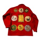 Vintage 1960-70   s Boy Scout Of America Red Wool Coat Official Jacket  14 Patches
