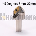 Chamfering Milling 45 Degree 2 Flute 5mm-27mm Indexable Carbide Inserts 10p