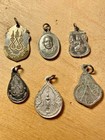 6 Thai Buddhist Buddha Silver Amulet Charm Spiritual Enlighten Meditation