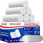 Gauze Rolls - 4  X 4 Yards - 24 Rolls  Individually Wrapped Conforming Stretc   