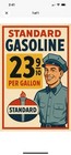 Hi Gloss  Standard Gasoline Vintage Style Metal Sign Advertising With Prices