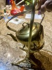 Primo Antique Brass Tilting Tea Kettle With Stand And Burner