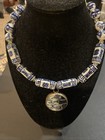 Vintage Chinese Blue White Porcelain Beads Pendant Necklace
