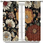 Boho Vintage Floral Curtains Colorful 21 w X 44 5 l  pack Of 2  Boho Floral-6
