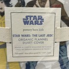 Pottery Barn Kids Full Queen Organic Flannel Duvet Cover Star Wars Last Jedi Nwt
