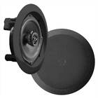 2  New Pyle Pdic81rdbk 250w 8 Inch Flush In-wall In-ceiling Black Speakers Pair