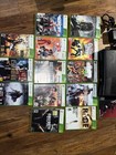 Xbox 360 S Matte 4gb Slim Black Console Bundle W   Cords 14 Games Tested No Ctrl