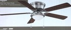 Hugger 52 In  Led Brushed Nickel Indoor Ceiling Fan