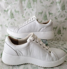 Vionic Kearny Women   s White Low Top Lace-up Platform Leather Sneaker  Wide Fit