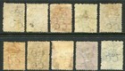 Ceylon 1867-70 Crown Cc Type 6 1d-2 - Set Of Ten Sg 63 b-72 b Used  cat    228  C