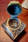 Antique Victorian  Betjemann   Sons Copper   Glass Ink Well Vgc