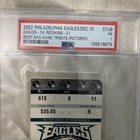 Washington Redskins At Philadelphia Eagles 2002 Ticket Body Bag Tribute Game Psa