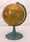     early Hammonds 9  Terrestrial World Globe On Metal Stand 1920s Display Decor    