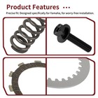 Heavy Duty Clutch Friction Steel Plates W spring Bolt For Yamaha Yz250 2002-2024