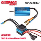 Surpass Hobby 2845 Brushless Motor 4500kv 45a Esc Combo For 1 14 Rc Car Upgrade