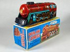 Vintage Wind Up Tin Toy  Overland Express W  Box - Yone Toys  Japan
