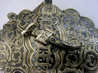 Rare Beautiful Russian Solid Silver Niello Belt Buckle C1905 Antique