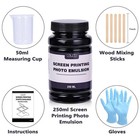 Screen Printing Photo Emulsion 8 5 Oz Diazo Sensitizer Emulsion Kit