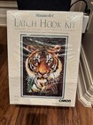 Vtg Tiger Latch Hook Kit Crochet Caron Wonderart  4498 27  X 40  Rug Made In Usa