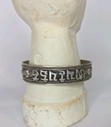 Vtg Tibetan Om Mani Padme Hum Silver Cuff Bracelet Dragon Engraved 27 87g Nepal