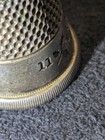 Antique Simons Bros Sterling Silver Gold Wash Rose Floral Thimble Size 11 6 7g