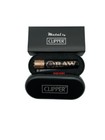 Clipper Raw Rose Gold Refillable Full Metal Lighter 4pk Clipper Black Leaves