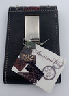 Rare  Vintage  American West Genuine Tooled Leather Wallet Id Card Holder