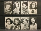 Vintage 1940 s-1950 s Exhibit Supply Female Film Stars 8 Diff  With Coa Sku180d5