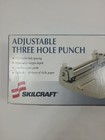 Skilcraft Adjustable Three Hole Punch Foothill 210 New Free Shipping 