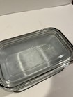 Beco Ware Duroware White Enamel Refrigerator Dish W black Rim   Glass Lid   Tray