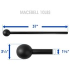 Yes4all Steel Mace Bell For Strength Training  And Forearms Workouts  10 Pounds