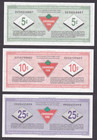  unc 3 Notes  Canada Canadian Tire Money 5  10  25 Cents