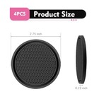 Car Cup Coasters  High-quality Pvc Honeycomb Design Non-slip Mat  4 Pcs Black