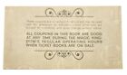 Vintage Walt Disney World Magic Kingdom Child Ticket C Peter Pan