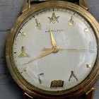 Vintage Hamilton 10k Gold Filled Masonic Watch As Is For Parts Repair Fl  Estate