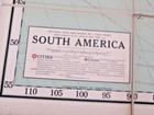 1915 Rand Mcnally Goode Political South America Folding Linen Wall Map 46x66