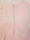 Cinderella Brand Girl Sz6 Long Pink Satin organza Flower Girl Dress  Was  79