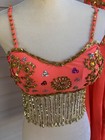 Bollywood Dance Costume Orange Custome Size S-m