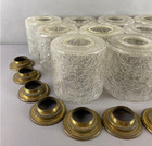 Vintage Crackle Glass Light Shades Set Of 12 With Brass Fitters Lighting Parts