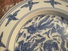 Chinese Porcelain Blue And White Dragon Bowl With Qianlong Mk