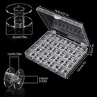 25pcs Clear Sewing Machine Bobbins With Plastic Storage Box Diy Tools