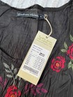 Gudrun Sjoden Blouse  okarina  Organic Cotton Medium Black Embroidered New  148