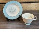 Vintage Mid Century Sevron Blue Lace Tea Coffee Cup Saucer 1950 s Replacement  1