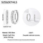 Pandach 925 Sterling Silver Cube Cz Huggie Hoop Earring For Women Dainty Jewelry
