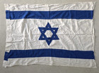 Rare Size Old 50 s Handmade  Sewn Israel Flag Judaica Star Of David 100  Cotton