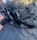 Antique Victoian Black Silk Cape Capelet Lace Beading