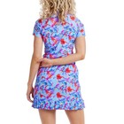 Tzu Tzu Sport Pennie Birdie Print Quarter Zip Golf Tennis Dress Large