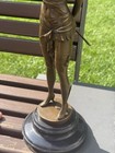 Bronze Woman Sculpture Statue Marble Decor Zach Art Lady Dancer Riding The Crop