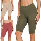 Zenana Premium Cotton Bermuda Shorts Soft Stretch Bike Biker Yoga Pants Leggings